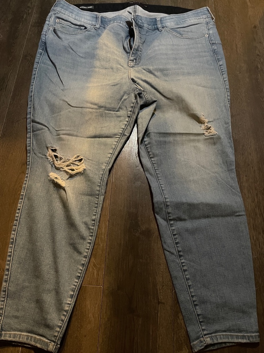 torrid Light Blue Ripped Skinny Jeans